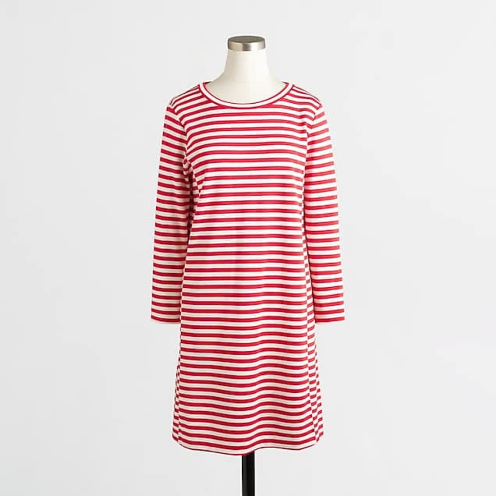 J. crew Factory striped Ponte shift dress
